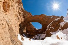 North Africa Geological Wonder: the Great Hole of Akhiam in Winter Season. Agoudal, Morocco, Africa-LeonardoRC-Framed Photographic Print