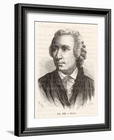 Leonhard Euler Swiss Mathematician-Louis Figuier-Framed Art Print