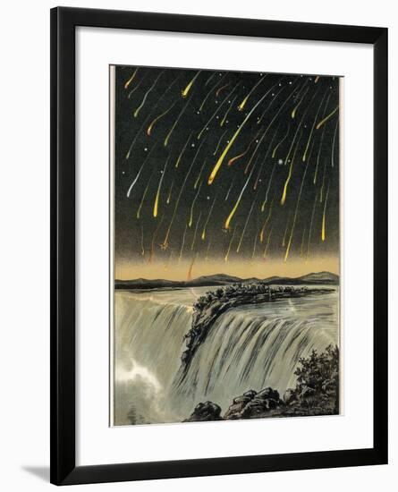 Leonid Meteor Shower of 1833, Artwork-Detlev Van Ravenswaay-Framed Photographic Print