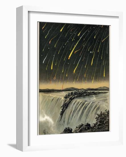 Leonid Meteor Shower of 1833, Artwork-Detlev Van Ravenswaay-Framed Photographic Print