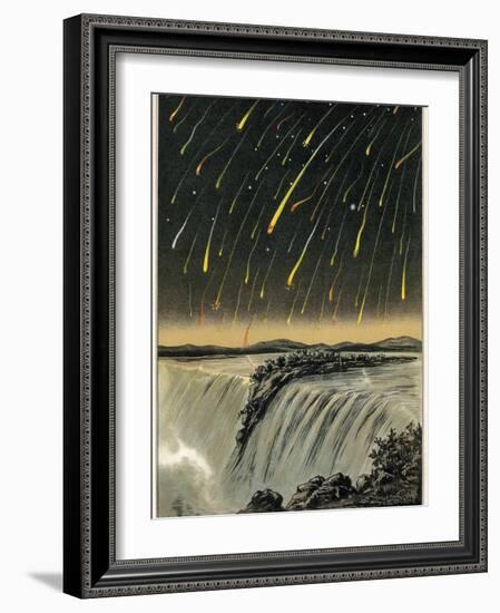 Leonid Meteor Shower of 1833, Artwork-Detlev Van Ravenswaay-Framed Photographic Print