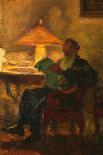 Leo Tolstoy with a Newspaper, 1901-Leonid Osipovich Pasternak-Framed Giclee Print