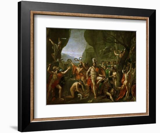 Leonidas at the Thermopylae-Jacques-Louis David-Framed Giclee Print