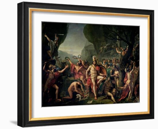 Leonidas at Thermopylae, 480 BC, 1814-Jacques-Louis David-Framed Giclee Print