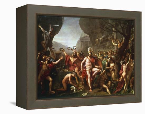 Leonidas at Thermopylae, 5th Century BC-Jacques-Louis David-Framed Premier Image Canvas