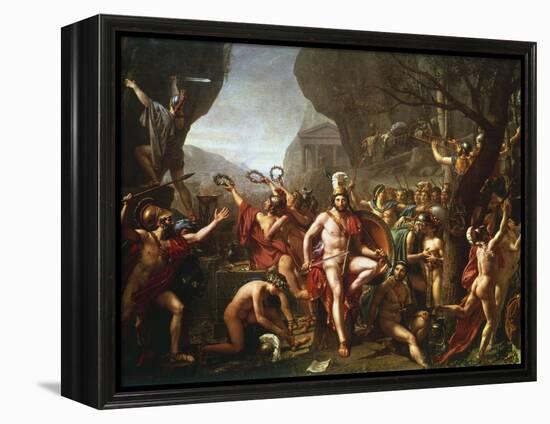 Leonidas at Thermopylae, 5th Century BC-Jacques-Louis David-Framed Premier Image Canvas