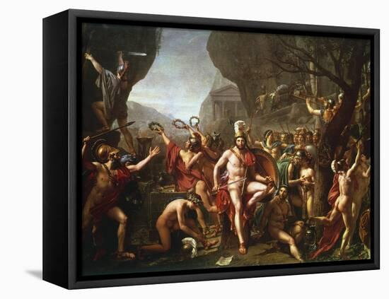 Leonidas at Thermopylae, 5th Century BC-Jacques-Louis David-Framed Premier Image Canvas