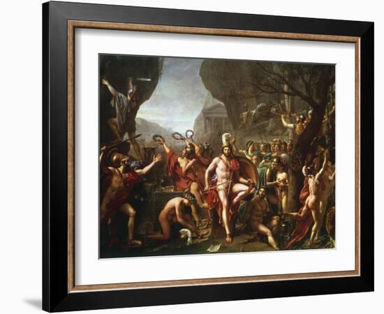 Leonidas at Thermopylae, 5th Century BC-Jacques-Louis David-Framed Giclee Print