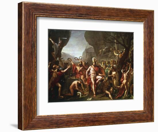 Leonidas at Thermopylae, 5th Century BC-Jacques-Louis David-Framed Giclee Print