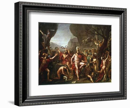 Leonidas at Thermopylae, 5th Century BC-Jacques-Louis David-Framed Giclee Print