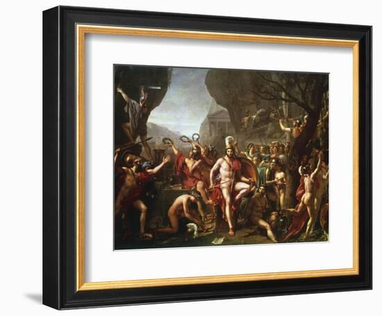 Leonidas at Thermopylae, 5th Century BC-Jacques-Louis David-Framed Giclee Print