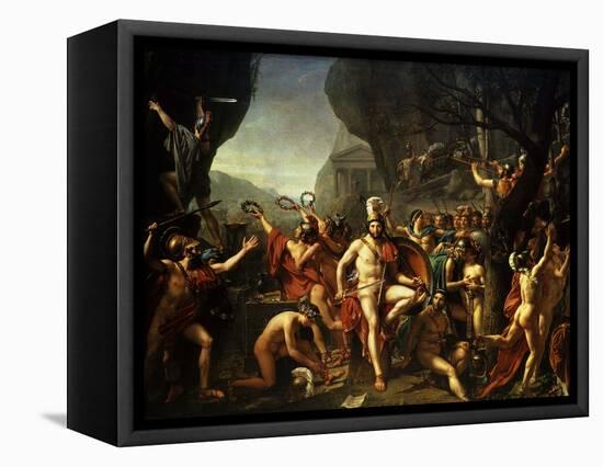 Léonidas Aux Thermopyles (Leonidas, King of Sparta, at Thermopylae)-Jacques-Louis David-Framed Premier Image Canvas