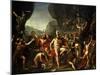 Léonidas Aux Thermopyles (Leonidas, King of Sparta, at Thermopylae)-Jacques-Louis David-Mounted Giclee Print