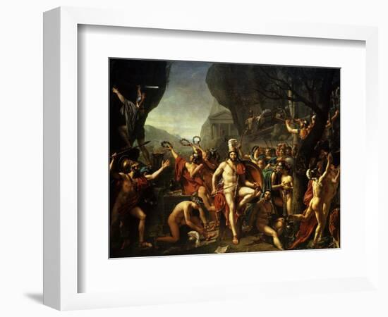 Léonidas Aux Thermopyles (Leonidas, King of Sparta, at Thermopylae)-Jacques-Louis David-Framed Giclee Print