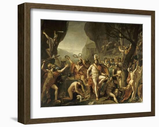 Léonidas aux Thermopyles-Jacques-Louis David-Framed Giclee Print