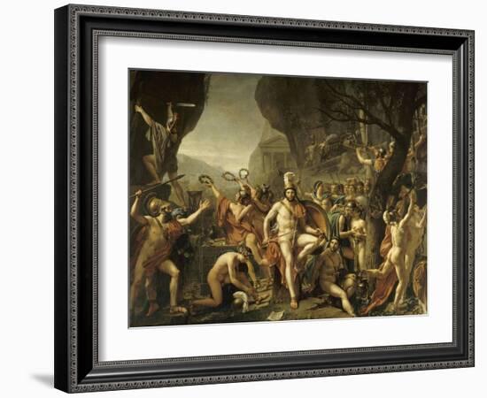 Léonidas aux Thermopyles-Jacques-Louis David-Framed Giclee Print