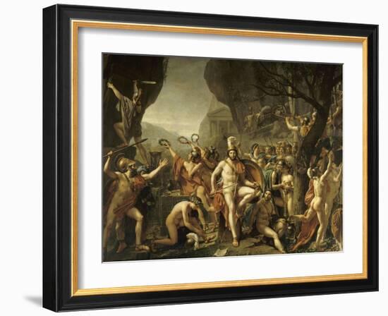 Léonidas aux Thermopyles-Jacques-Louis David-Framed Giclee Print