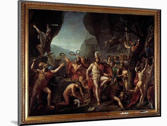 Leonidas to Thermopyls Episode of the Battle of the Thermopyls in 480 Bc, 1814 (Oil on Canvas)-Jacques Louis David-Mounted Giclee Print