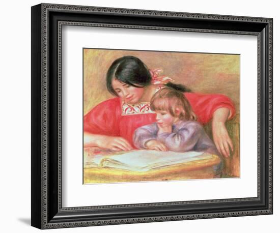 Leontine and Coco-Pierre-Auguste Renoir-Framed Giclee Print