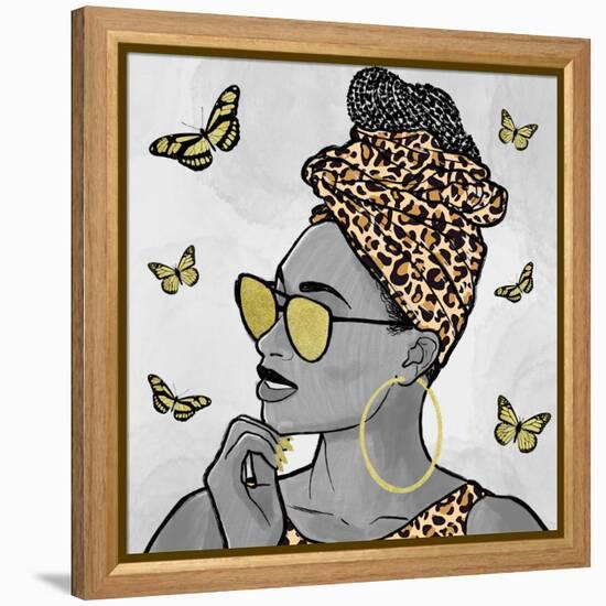 Leopard And Butterfly Fashion-Marcus Prime-Framed Stretched Canvas