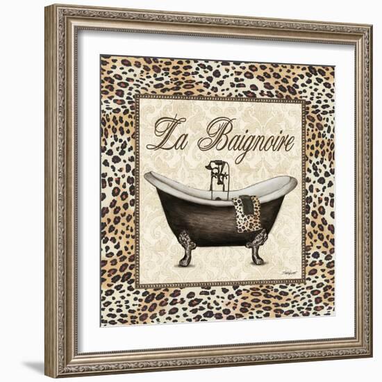 Leopard Bathtub-Todd Williams-Framed Art Print