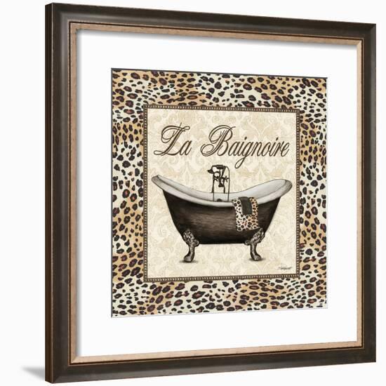 Leopard Bathtub-Todd Williams-Framed Art Print