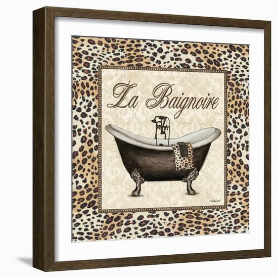 Leopard Bathtub-Todd Williams-Framed Art Print