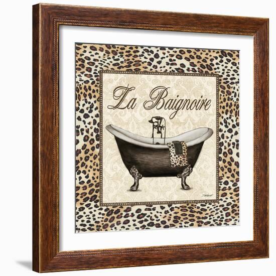 Leopard Bathtub-Todd Williams-Framed Art Print