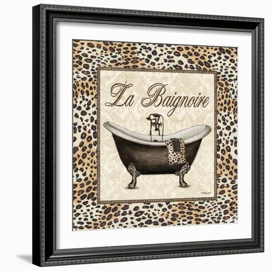 Leopard Bathtub-Todd Williams-Framed Art Print