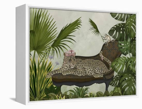 Leopard Chaise Longue-Fab Funky-Framed Stretched Canvas