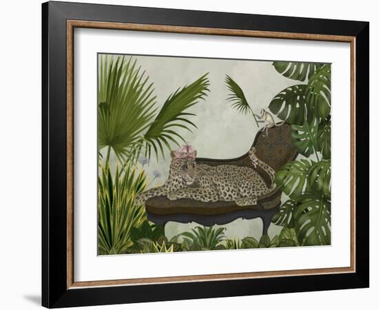 Leopard Chaise Longue-Fab Funky-Framed Art Print