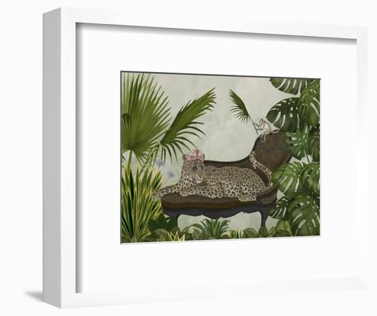 Leopard Chaise Longue-Fab Funky-Framed Art Print