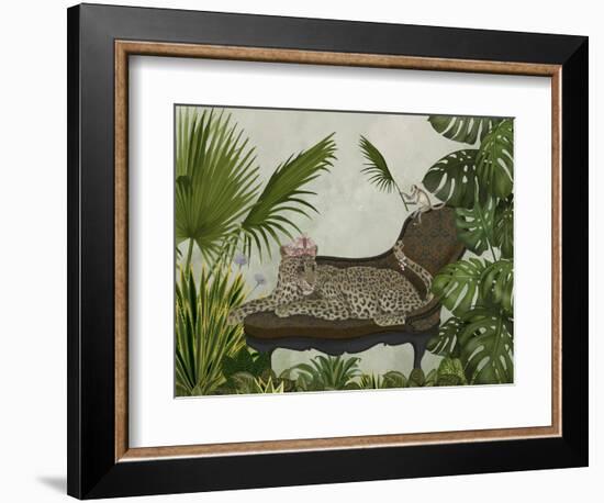 Leopard Chaise Longue-Fab Funky-Framed Art Print