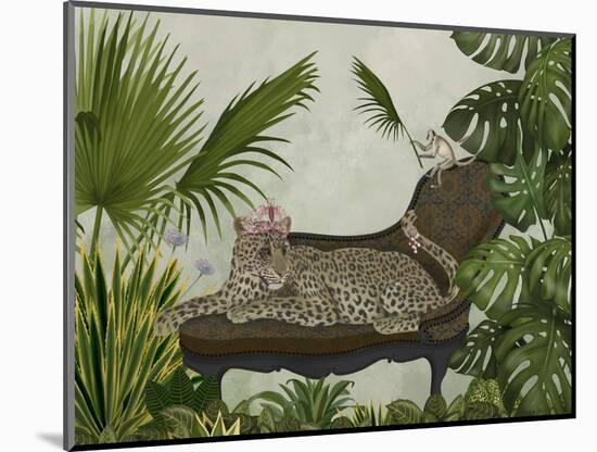 Leopard Chaise Longue-Fab Funky-Mounted Art Print