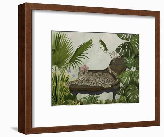 Leopard Chaise Longue-Fab Funky-Framed Art Print