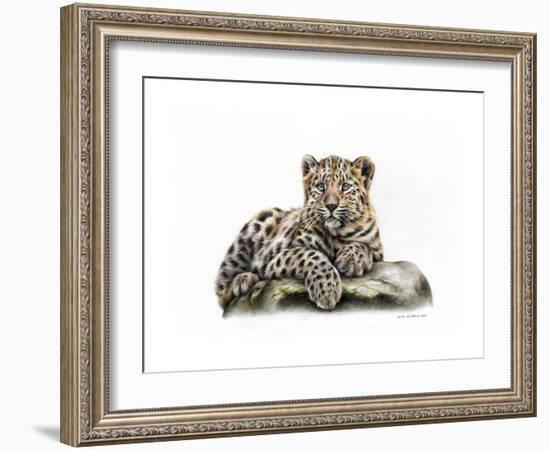 Leopard Cub-Sarah Stribbling-Framed Art Print