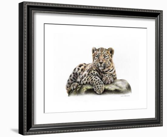 Leopard Cub-Sarah Stribbling-Framed Art Print