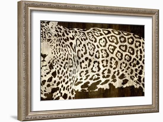 Leopard Encounter-Darren Davison-Framed Art Print