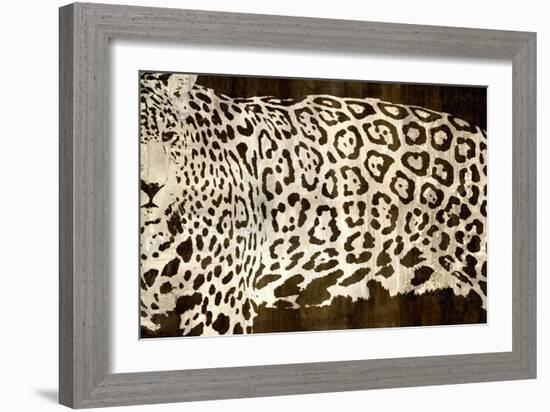 Leopard Encounter-Darren Davison-Framed Art Print