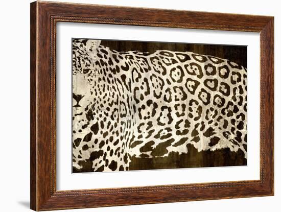 Leopard Encounter-Darren Davison-Framed Art Print