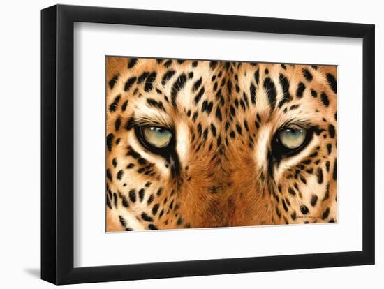 Leopard Eyes Painting-Sarah Stribbling-Framed Art Print