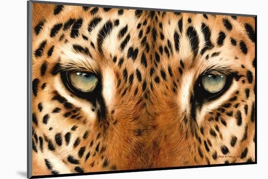 Leopard Eyes Painting-Sarah Stribbling-Mounted Art Print