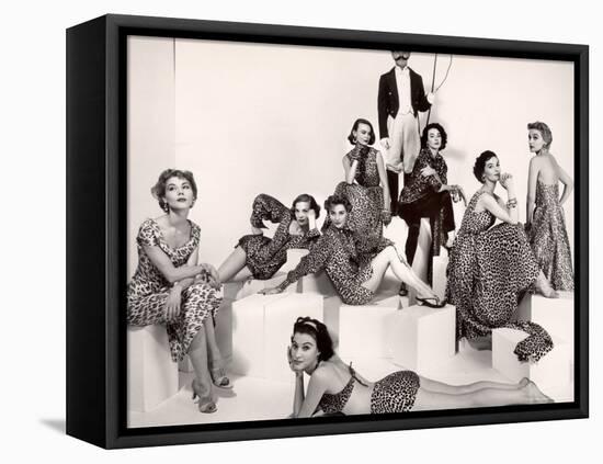 Leopard Fabric Fashions-Eliot Elisofon-Framed Premier Image Canvas