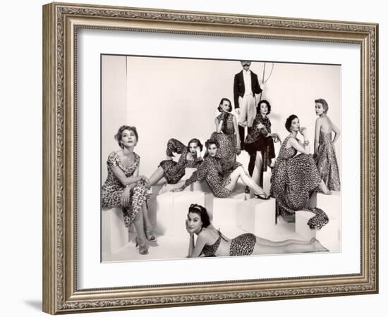 Leopard Fabric Fashions-Eliot Elisofon-Framed Photographic Print