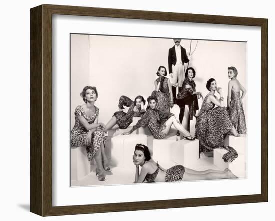 Leopard Fabric Fashions-Eliot Elisofon-Framed Photographic Print