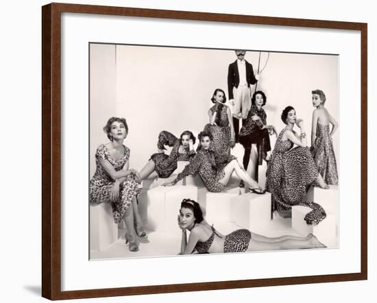 Leopard Fabric Fashions-Eliot Elisofon-Framed Photographic Print