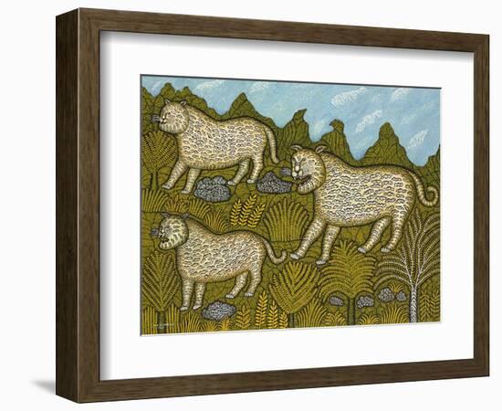 Leopard Family, 1943 (Oil on Canvas)-Morris Hirshfield-Framed Giclee Print