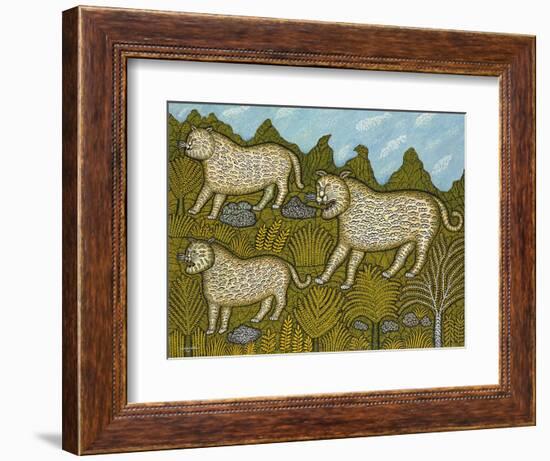 Leopard Family, 1943 (Oil on Canvas)-Morris Hirshfield-Framed Giclee Print