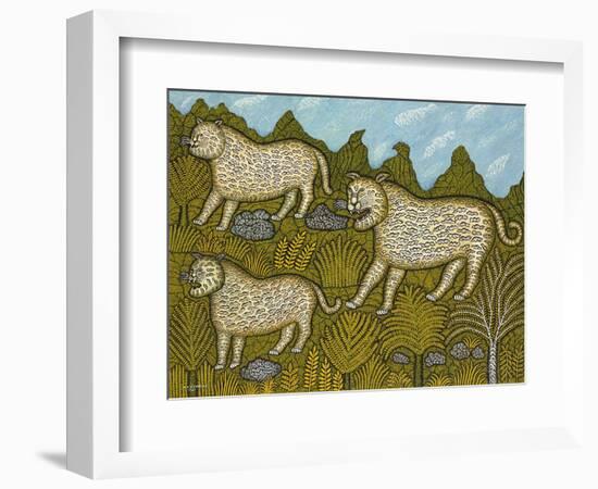 Leopard Family, 1943 (Oil on Canvas)-Morris Hirshfield-Framed Giclee Print