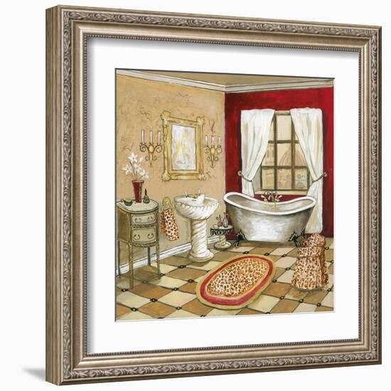 Leopard Florentine Bath-Gregory Gorham-Framed Art Print